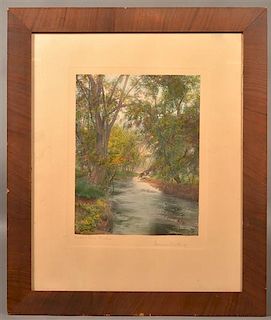 Wallace Nutting  "Under Elm Arches" Print.