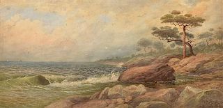 J.A. Beck Watercolor Landscape Painting.