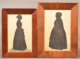 Two Early 19th Century Full Length Silhouettes.