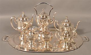 Moreno Sterling 7 Piece Coffee and Tea Service.