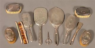 2 Various Sterling Silver Brush and Mirror Sets.