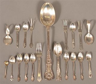 Lot of Various Sterling Silver Spoons and Forks.