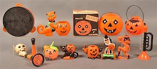 Group of Plastic Halloween Items.