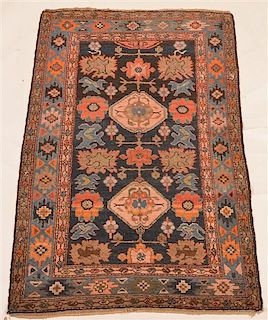 Antique Floral and Medallion Oriental Area Rug.