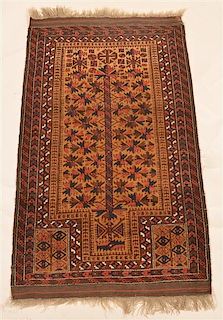 Antique Floral and Geometric Oriental Area Rug.
