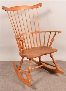 Windsor Style Comb-back Rocking Chair.