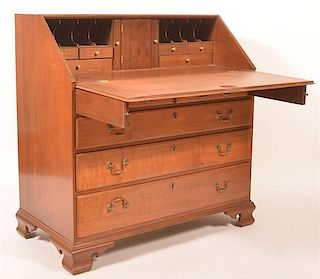 Pennsylvania Chippendale Walnut Slat-lid Desk.