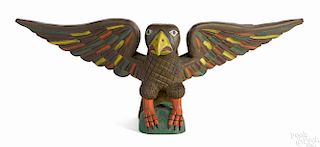 Carl Snavely (Lancaster County, Pennsylvania 1915-1983), carved and painted spread winged eagle