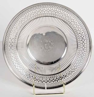 Footed Openwork Sterling Cake Plate