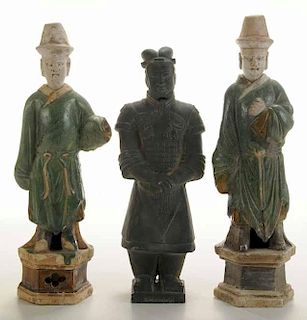 Three Tang or Tang Style Ceramic