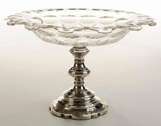 Netherlands Silver and Glass Compote