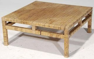 Rattan Square Low Table