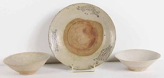 Three Pieces Chinese Stoneware