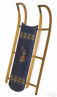 Paris Manufacturing Company, South Paris, Maine, No. 55 painted sled, late 19th c.