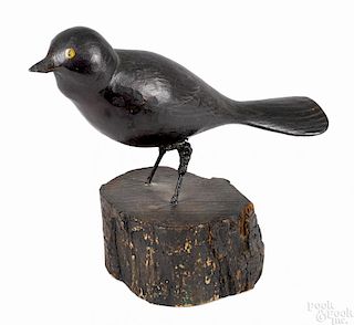 Thomas Alex, Bismarck, North Dakota, carved and painted bird, signed and dated 1936, 6 3/4'' h.