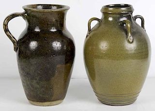 Two Jugtown Ware Vases