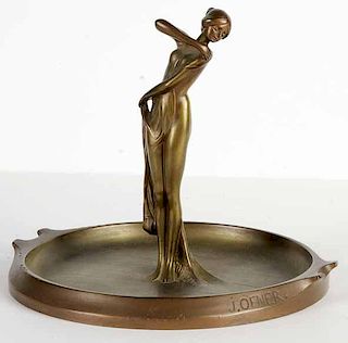 J. Ofner Art Deco Bronze Ashtray