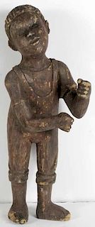 Carved Figure of Young Boy