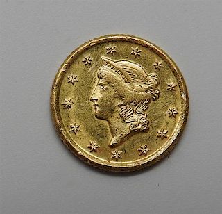1849 O Liberty Head 1 Dollar Gold US Coin