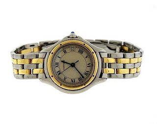 Cartier Cougar Two Tone Gold Steel Watch
