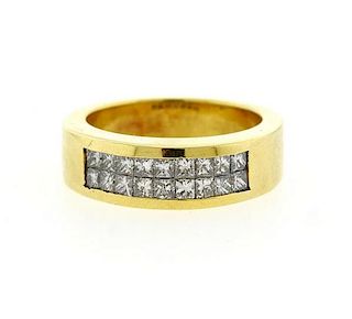 18k Gold 1.00ctw Princess Diamond Ring