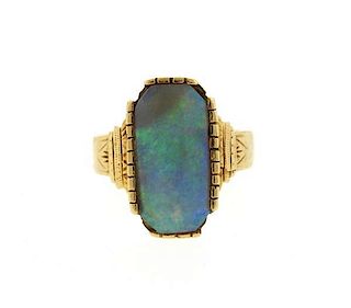 Antique Victorian 14K Gold Opal Ring