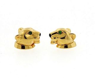 Cartier Panthere 18K Gold Stud Earrings
