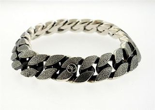 David Yurman Sterling Silver Heavy Chain Link Bracelet
