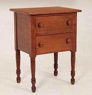 EARLY AMERICAN CHERRY 2 DRAWER STAND