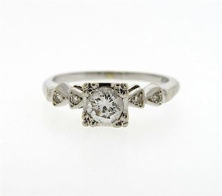 Art Deco 14K Gold Diamond Engagement Ring