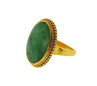 22k Gold Jade Ring