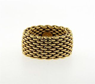 Tiffany &amp; Co Somerset 18k Gold Band Ring