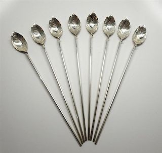 Tiffany &amp; Co Sterling Ice Tea Spoon Set of 8