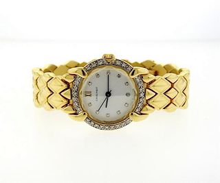 Chaumet 18k Gold Diamond Quartz Watch