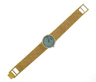 Piaget 18k Gold Diamond Opal Dial Watch