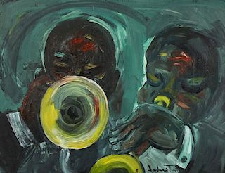 Andrew Turner (American, 1944-2001) Trumpet Players