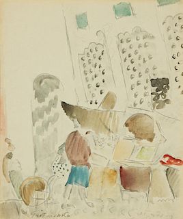 Alexis Gritchenko (1883-1977) Watercolor 1920