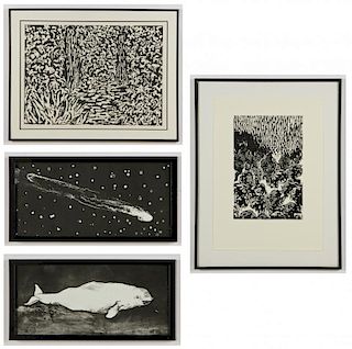 4 Framed Works by Various Artists