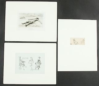 French School (19th to 20th c.) 3 Works