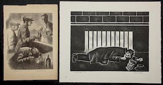 Harry Brodsky (1908-1997) Two Lithographs