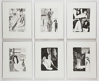 Matt Phillips (American, b. 1927) 6 Framed Works