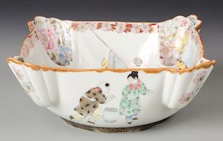Antique Japanese Hand-Painted Porcelain Bowl