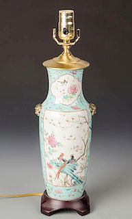 Chinese Enamel Vase Lamp