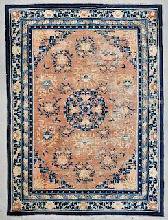 Mansion-Size Antique Chinese Ningxia Rug: 12'2" x 16'8" (371 x 508 cm)