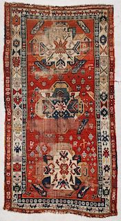 Antique Kazak Rug: 4'6'' x 8'3'' (137 x 251 cm)