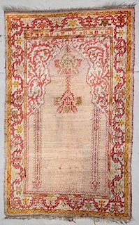 Antique Angora Oushak Rug: 4'0'' x 6'7'' (121 x 200 cm)