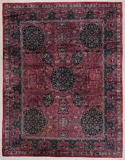 Fine Antique Hunting Mughal Carpet: 12'9'' x 16'1'' (389 x 490 cm)