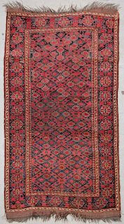 Antique Beshir Rug: 3'11'' x 6'9'' (119 x 205 cm)