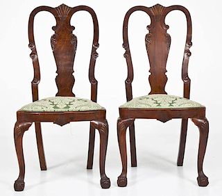 Pair of Queen Anne Transitional Chairs