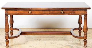 Continental Style Balustrade Leg Library Table